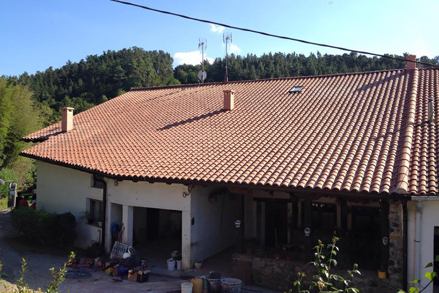 tejado reformado con tejas