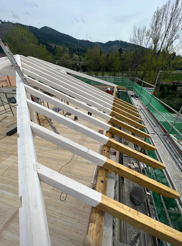 estructura tejado de madera