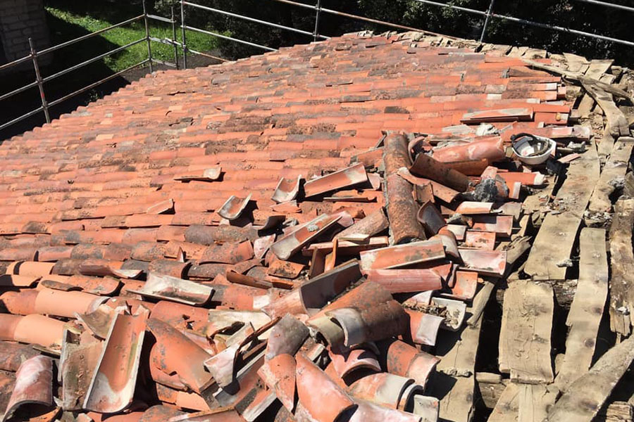 proceso retirada tejas