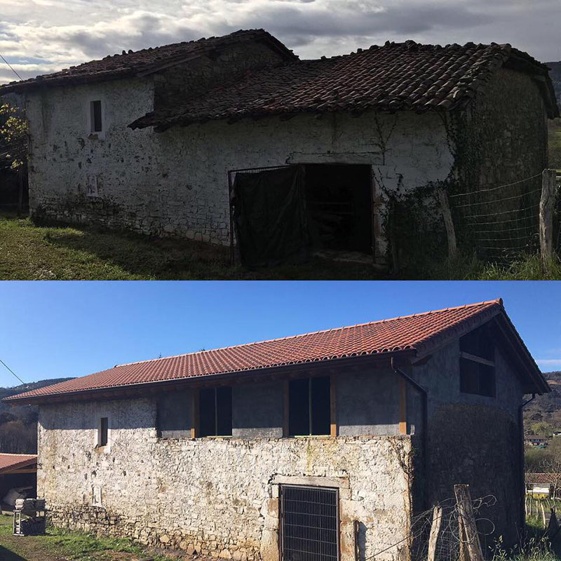 antes y después de remodelación de vivienda