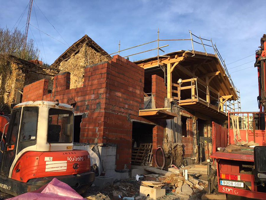 proceso de construcción vivienda con estructuras de madera