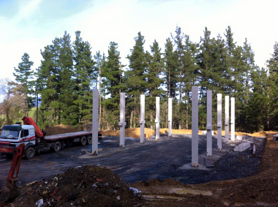 pilares de hormigón