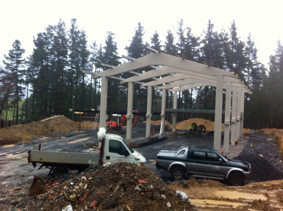 proceso de creación de estructura de hormigón