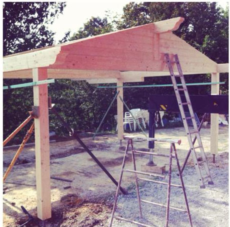 proceso de montaje estructura de madera